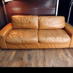 キャンセルの為再出品‼️キャメル本革ソファー3人掛け