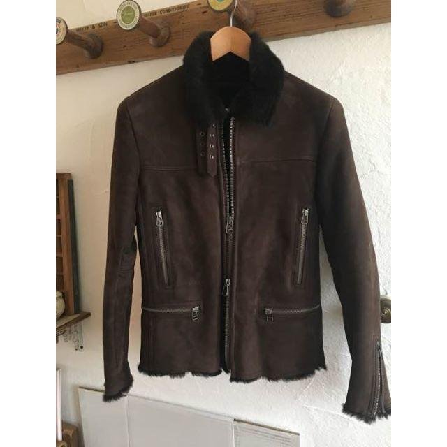 SHIPSシップスムートンブルゾンレザージャケットB3