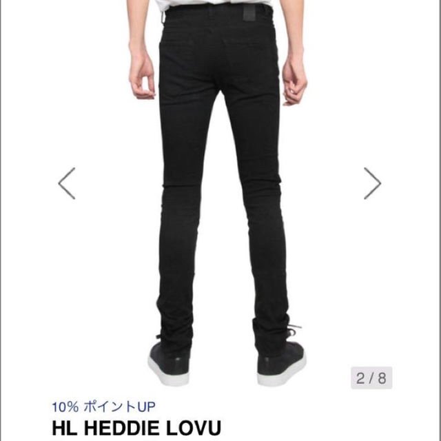 新品同様☆HL☆ブラックダメージジーンズ☆25