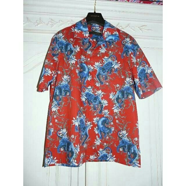 限定ヴィトンLouis Vuittonアロハシャツパンサー柄Lタッグ付新品