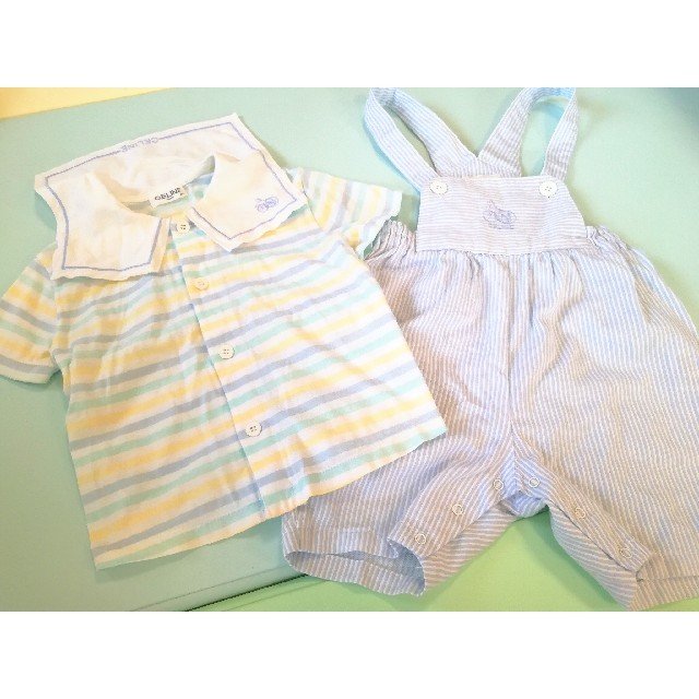 【期間限定値下げ】セリーヌ　カットソーブラウス&サロペットセット