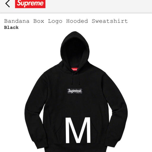 Mサイズ Bandana Box Logo Hooded 