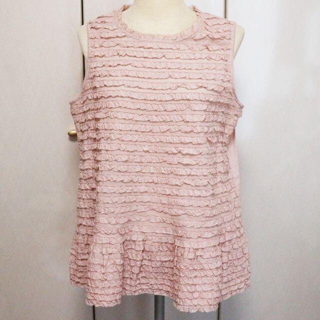 GWセール　ピンクハウス　未使用　ピコフリルのキャミソールブラウス　ピンク