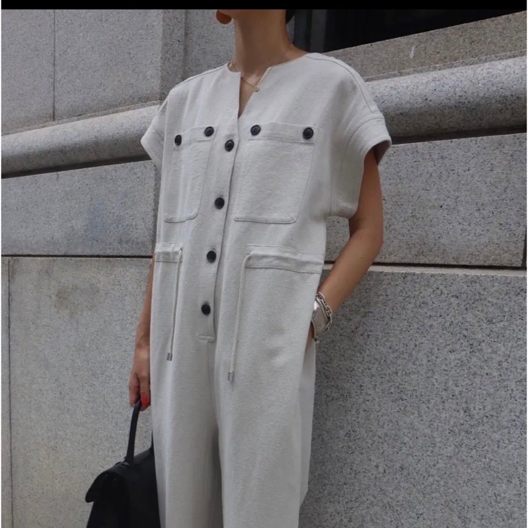 7/31まで出品！MACHATT リネンオールインワン ベージュ