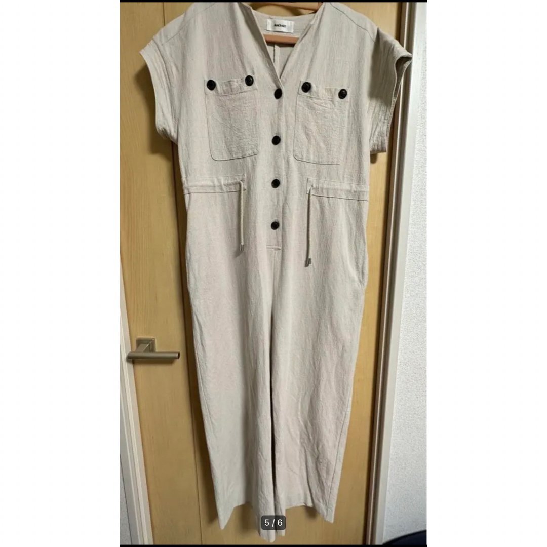 7/31まで出品！MACHATT リネンオールインワン ベージュ