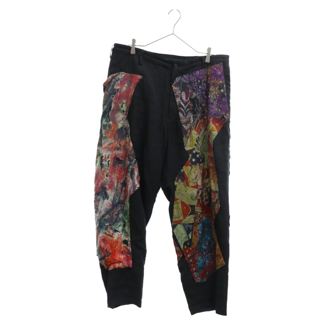 Yohji Yamamoto POUR HOMME ヨウジヤマモト プールオム 23SS BELGIUM FLAX Y-PATCHWORK P.L HZ-P68-308 ワンウォッシュ加工 パッチワークパンツ マルチ