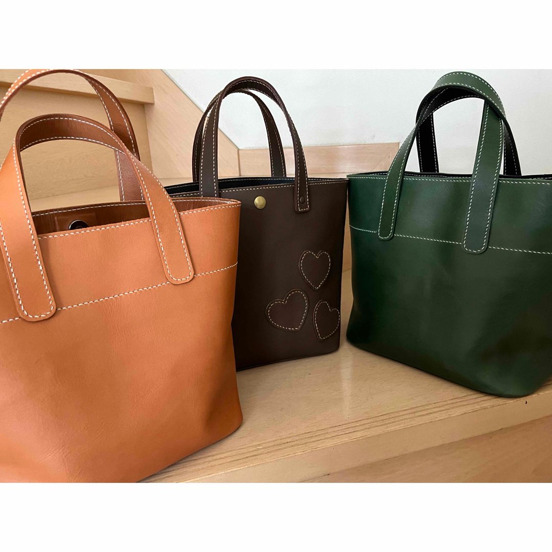 確認用　ハンドメイド　レザートートバッグ
