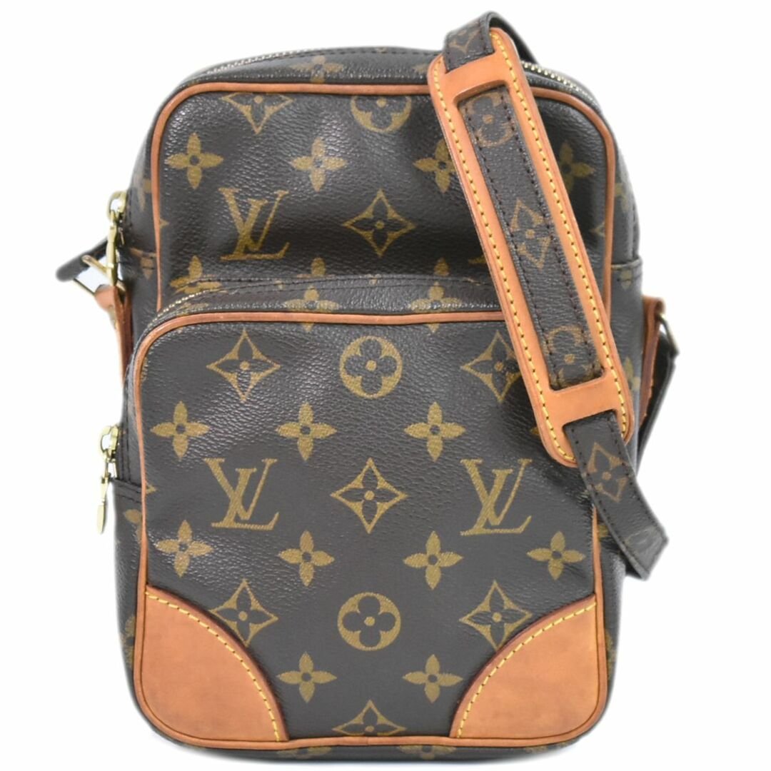 本物 ルイヴィトン LOUIS VUITTON LV アマゾン モノグラム ショルダーバッグ ポシェット ブラウン M45236 Amazon ビトン バッグ 中古