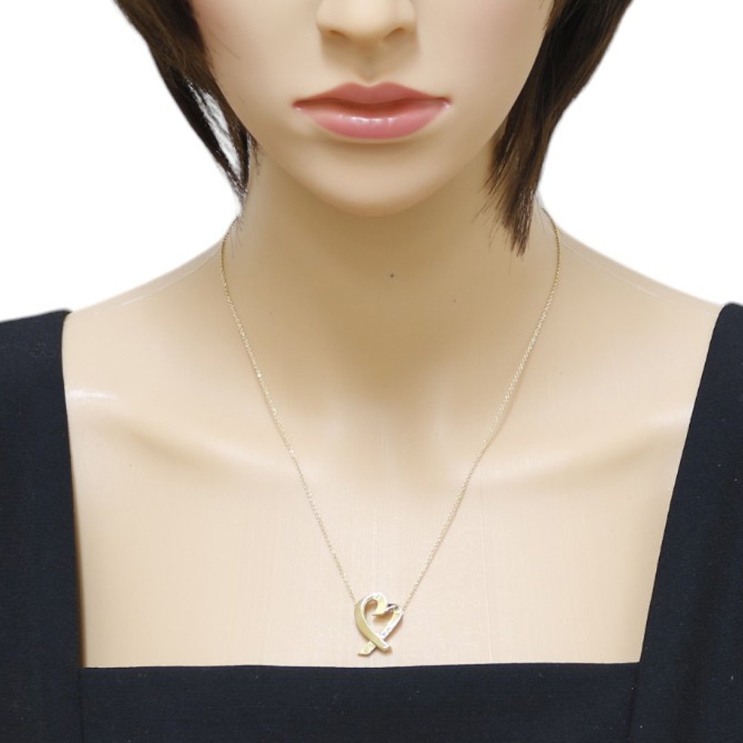 ティファニー ラビングハート ネックレス 18金 K18イエローゴールド レディース TIFFANY&Co.  中古