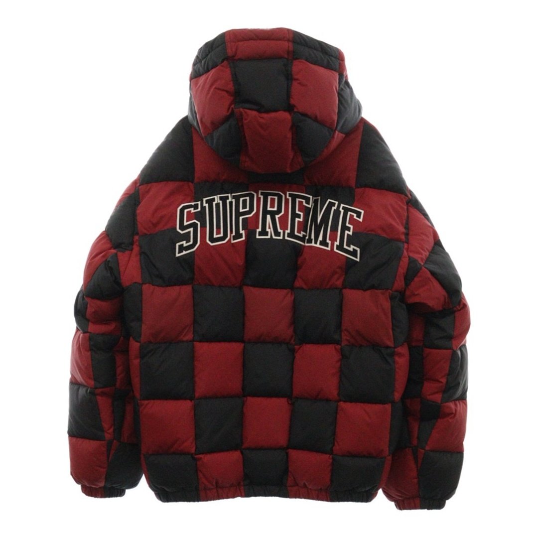 SUPREME シュプリーム 19AW Checkerboard Puffy Jacket チェッカーボード パフィー 中綿ジャケット チェック アウター レッド/ブラック