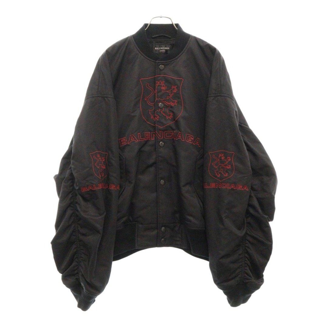 BALENCIAGA バレンシアガ 25SS Lion Club Varsity ライオン クラブ バーシティ ボンバージャケット ブラック 814123 TRO51