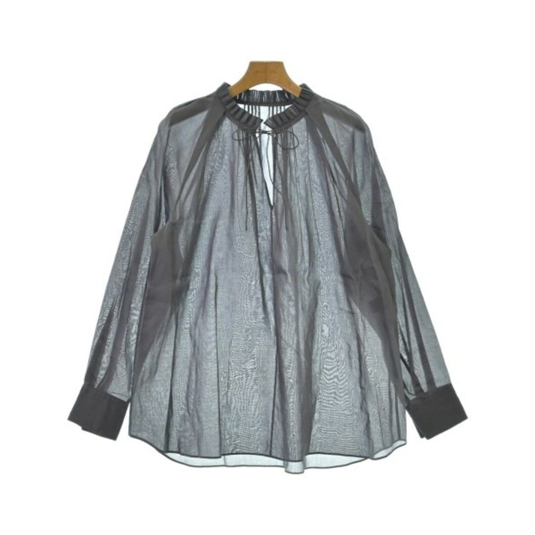 Drawer ドロワー ブラウス 38(M位) グレー 【古着】【中古】
