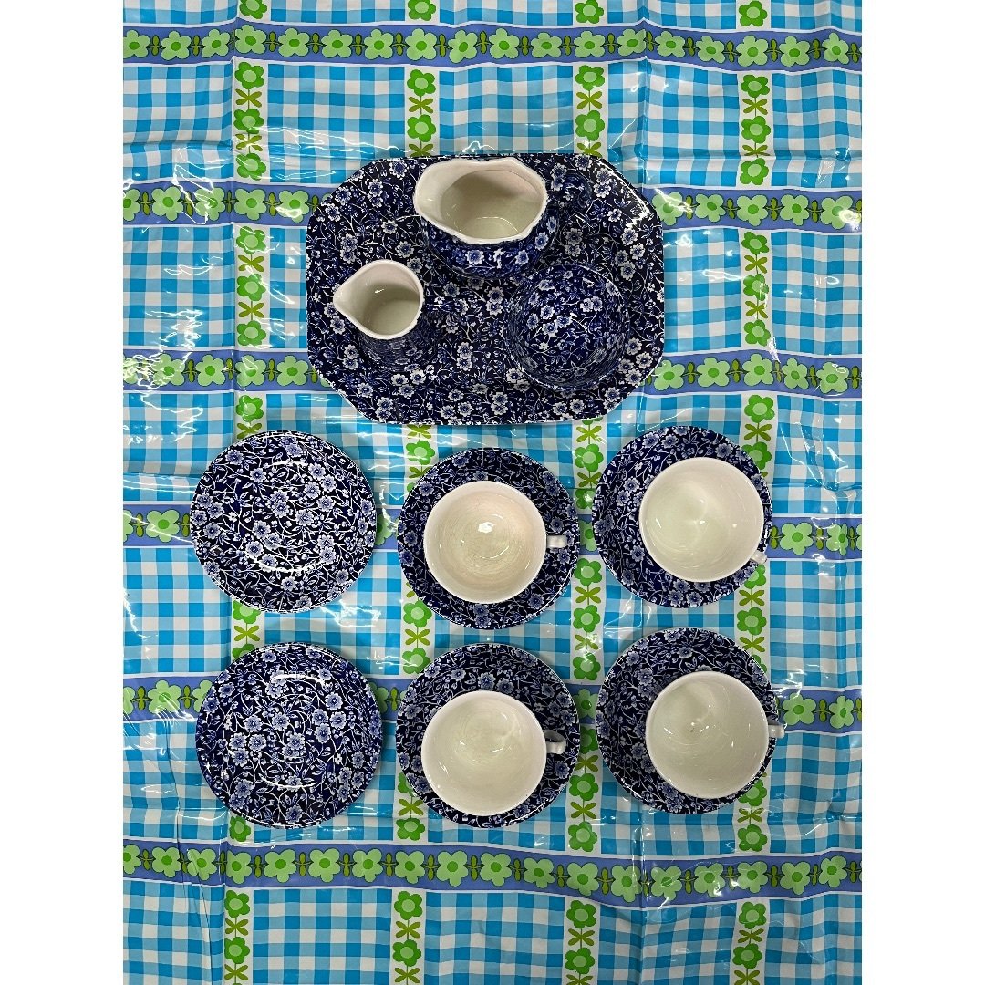 バーレイ社 ブルーキャリコ ティーカップ＆ソーサー