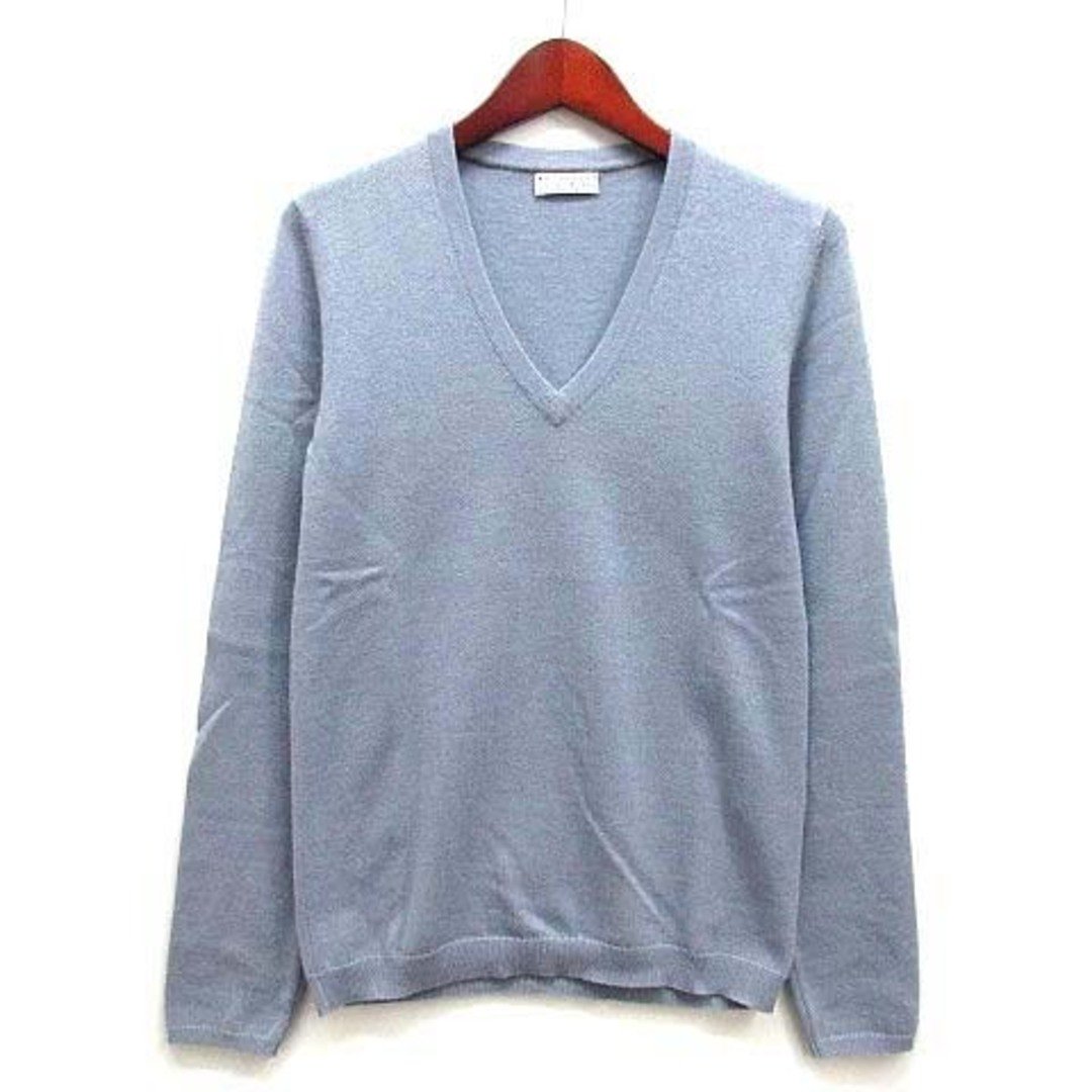 ブルネロクチネリ カシミヤ100％ ニット Vネック セーター 長袖 サックス