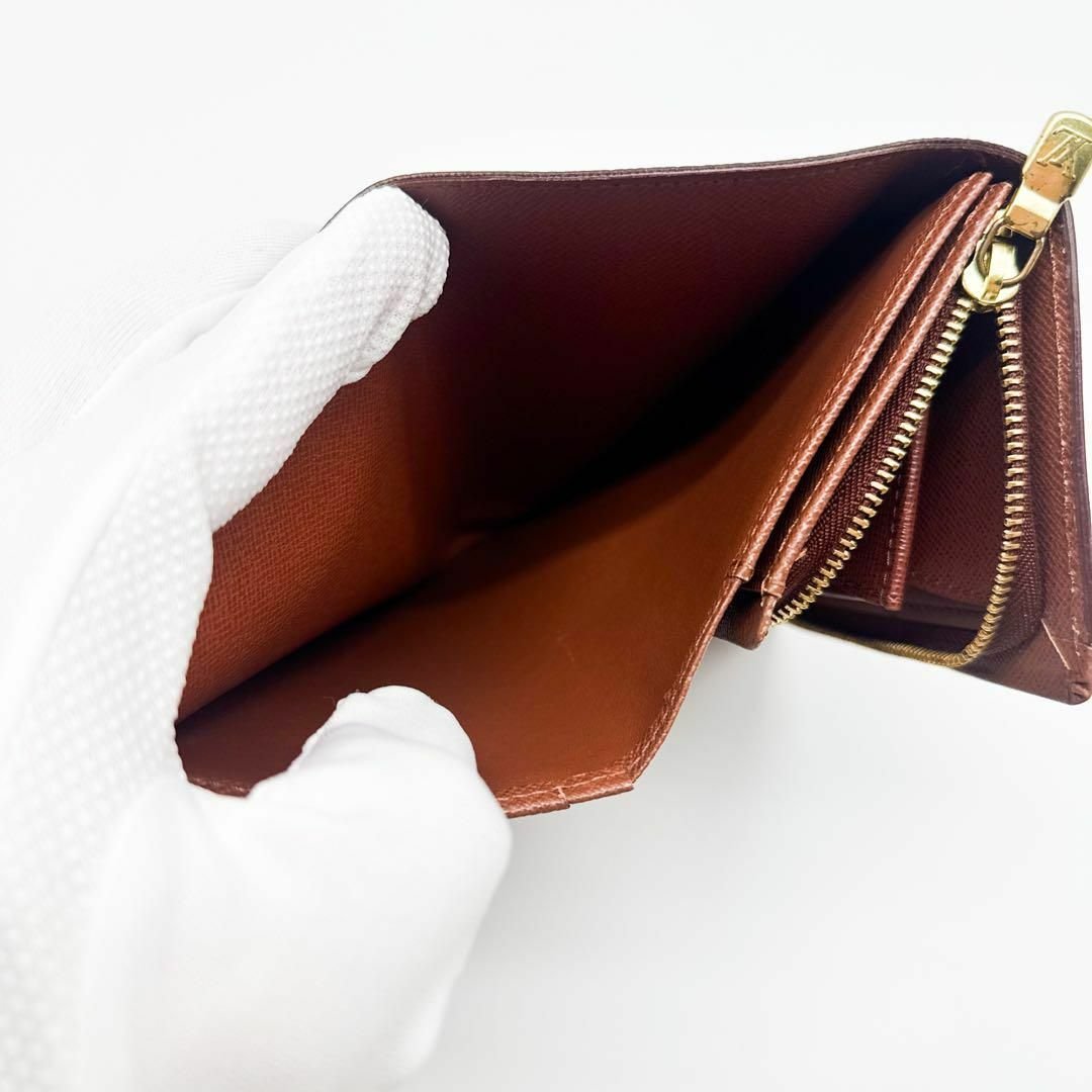 ルイヴィトン モノグラム ポルトフォイユ トレゾール 二つ折り財布 ブラウン