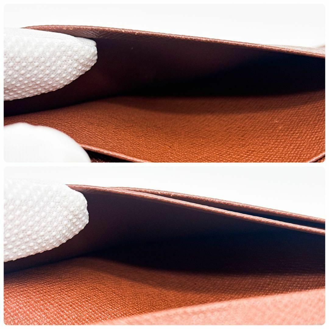 ルイヴィトン モノグラム ポルトフォイユ トレゾール 二つ折り財布 ブラウン