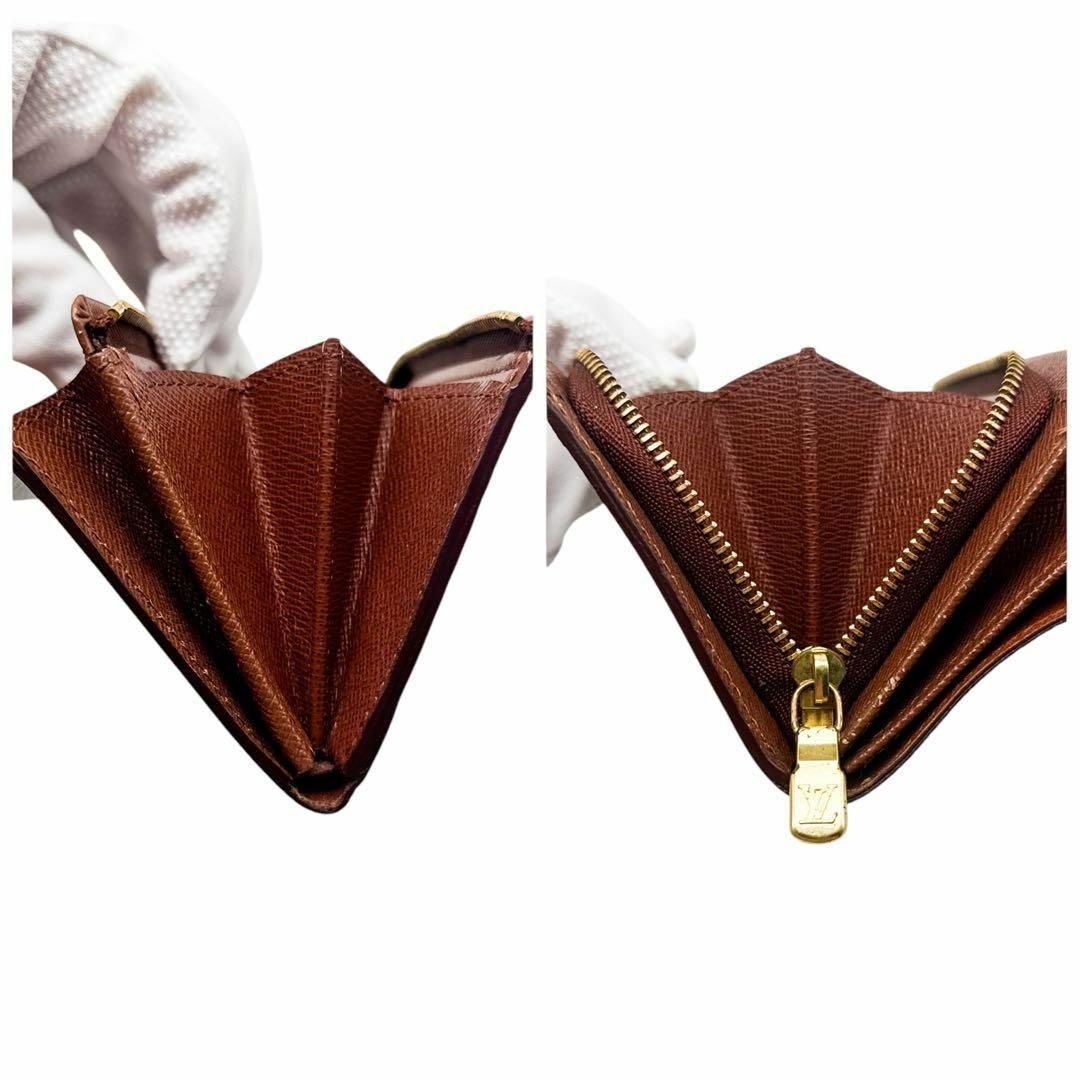 ルイヴィトン モノグラム ポルトフォイユ トレゾール 二つ折り財布 ブラウン