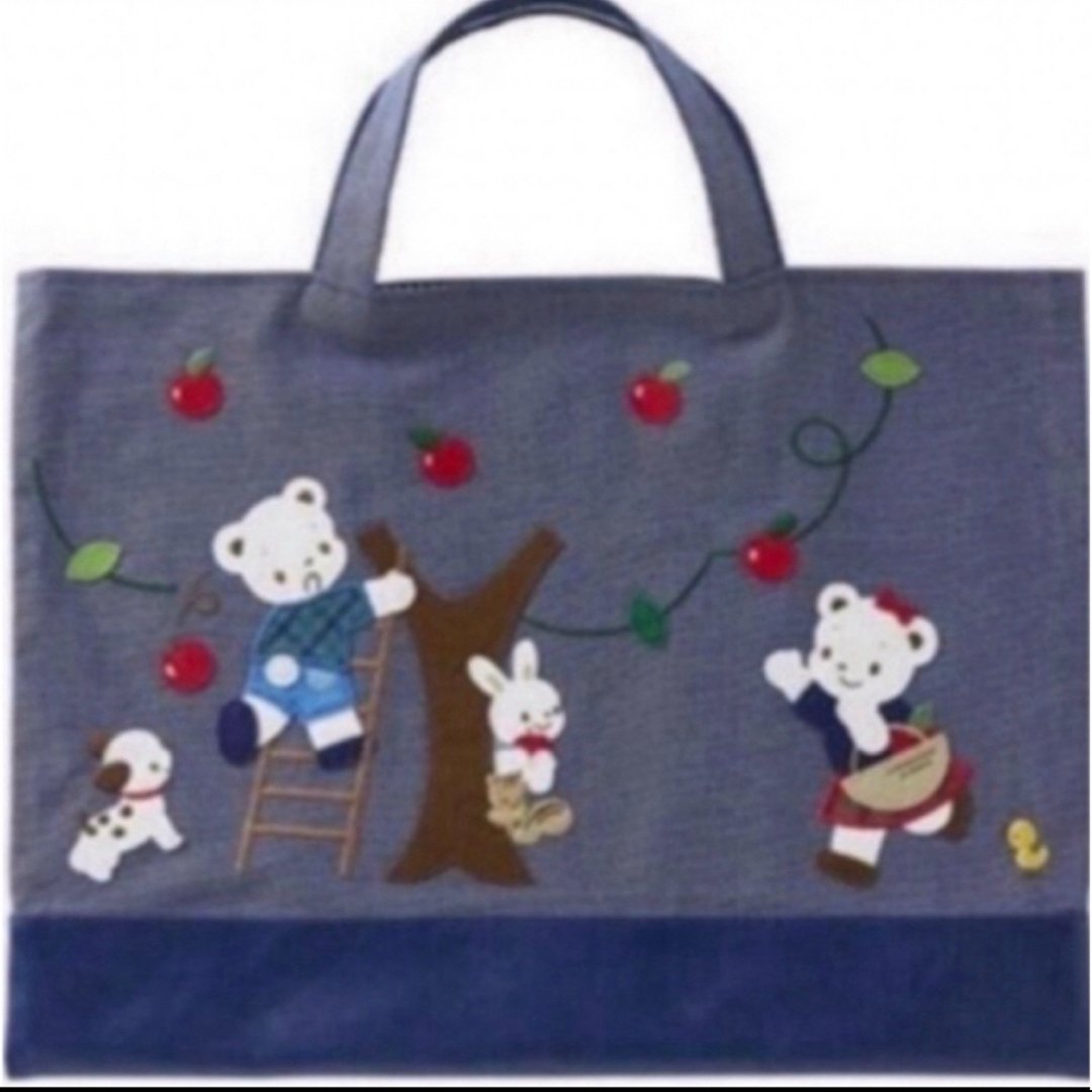 新品　未使用　タグつき　ファミリア　familiar    デニムバッグ