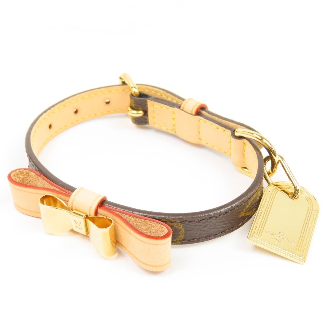 未使用品 LOUIS VUITTON ルイヴィトン コリエ バクスターXS 犬 ペット用品 小型犬用 リボンモチーフ モノグラム M58073 首輪 PVC ブラウン ユニセックス【中古】