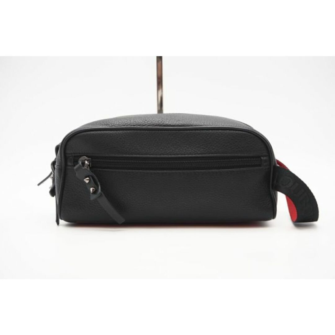★３日以内返品可★ Christian Louboutin クリスチャン ルブタン 1205142 ラバー ブラスター ブラック レッド セカンドバッグ【中古】