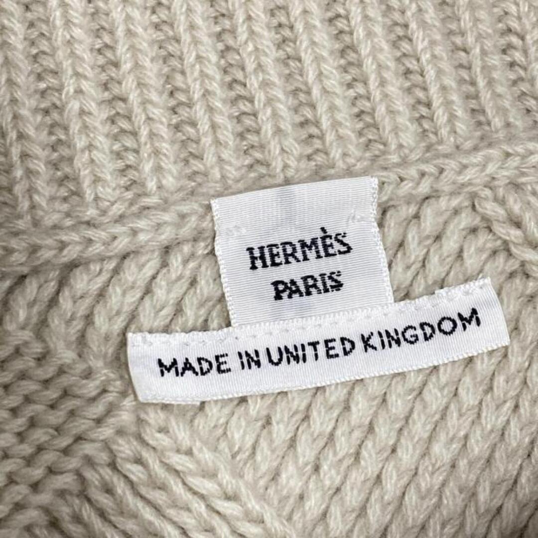HERMES(エルメス) 長袖セーター サイズ34 S レディース美品  - H5H2649DD ベージュナチュラル(ベージュ) カシミヤ/タートルネック/2025AW カシミヤ