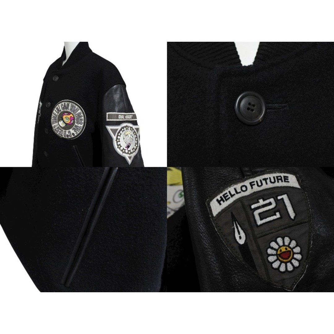 極美品 ISSEY MIYAKE イッセイミヤケ × 村上隆 02SS KAI kAI KI KI Varsity Jacket カイカイキキ スタジャン ME01-FC619 サイズM 中古 4b008992