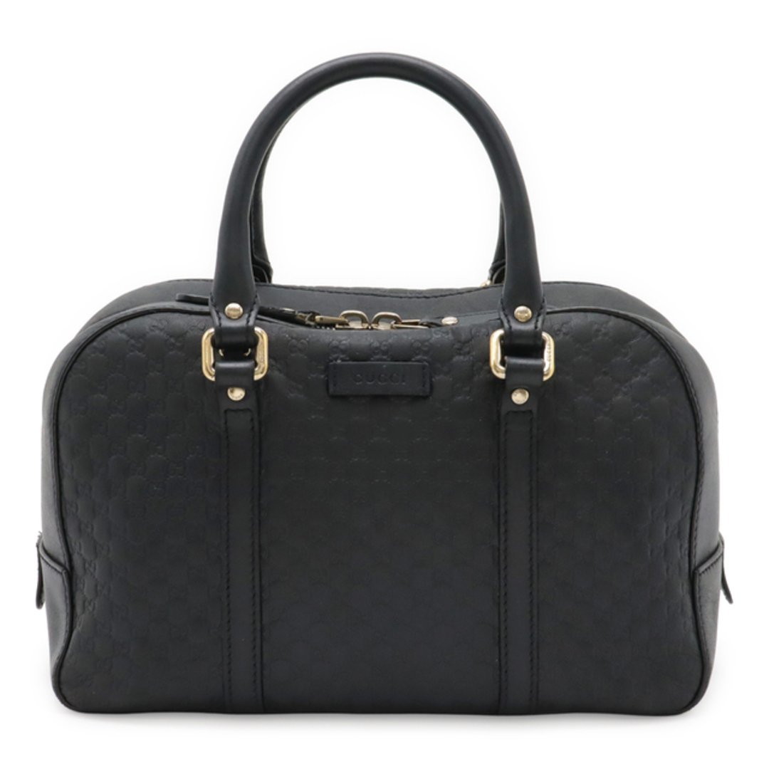 GUCCI グッチ GG マイクログッチシマ ハンドバッグ レザー ブラック 黒ゴールド金具 アウトレット品 510286