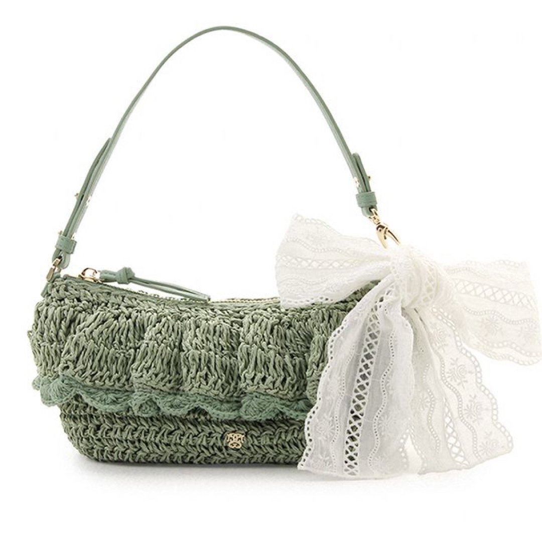 snidel スナ フリルペーパーバッグ 緑