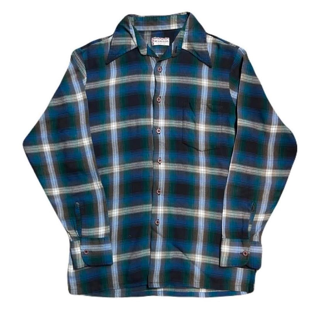 70’s McGREGOR ombre check shirt