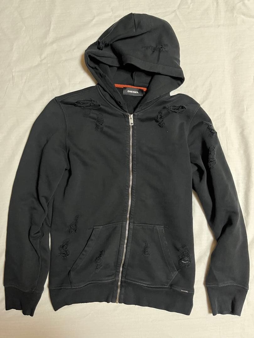 diesel damage zip hoodie  archive y2k ボロ